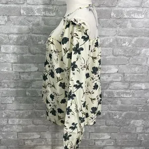 English Factory Floral Blouse - Cream and Green thumbnail 3