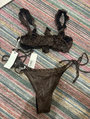 Frankies Bikinis Leather Bikini Set thumbnail 2