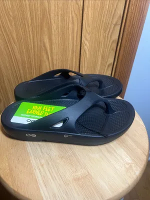 OOFOS Black Women's Sandals Size 7 thumbnail 4