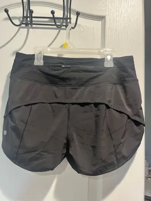 Black Lululemon Speed Up Shorts 4" thumbnail 2