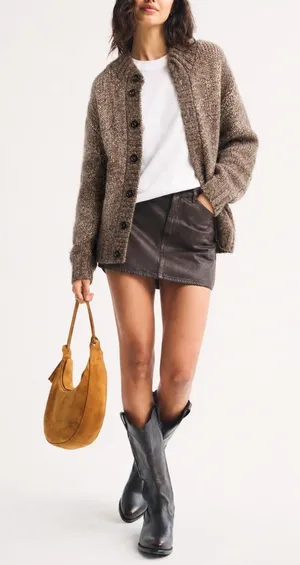 Express Design Studio Brown/Tan Chunky Loose Knit Wool Alpaca Blend Swea… thumbnail 1