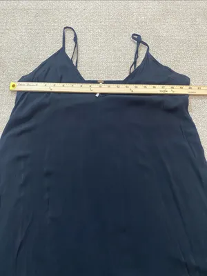 Free People black spaghetti-strap tunic top, size M 100% Viscose thumbnail 8