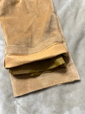 Margaret Godfrey Vintage Leather Suede Tan Pants - Size 4 thumbnail 4