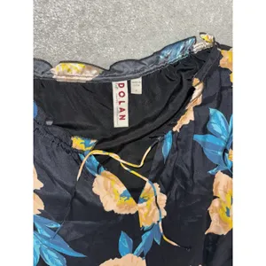 dolan silk dress medium floral knee length flutter sleeve‎ Lined Ruffle Detail thumbnail 3