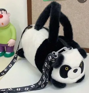 NWOT panda bear bag cross body purse bag clutch plush kawaii bag thumbnail 1