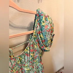 Altar’d State Green Floral Cutout Romper Lined XS NWOT thumbnail 7