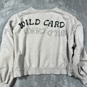 Wild Card Sweatshirt Grey Boxy Oversized Cozy XL Boxy thumbnail 4