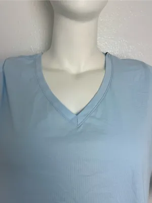 Ava & Viv Pale Blue V-Neck Short Sleeve Tee thumbnail 4