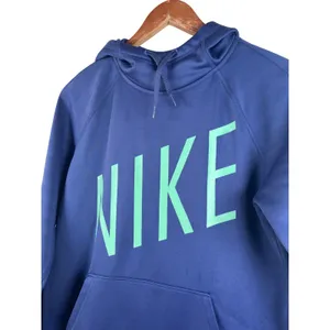 Nike Therma FIT Pullover Hoodie Womens Medium Blue‎ Green Athletic Sweatshirt thumbnail 2