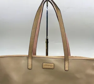 COACH XL Size Tan Coated Canvas Shopping Tote thumbnail 2