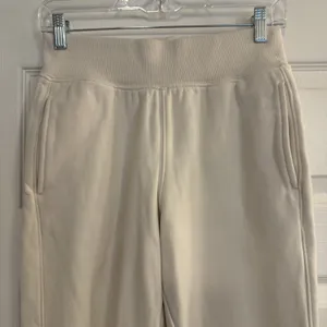 Champion Sweatpants Reverse Weave‎ Womens Sz Small Cream Spellout Jogger 90s thumbnail 4