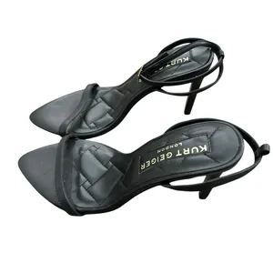 Kurt Geiger London Brixton Stiletto Sandals black quilted size 38.5/8.5 thumbnail 2