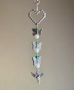 aesthetic Kawaii fairy vintage goth angel/cherub & butterflies phone strap/bag charm/keychain/display👼 thumbnail 2