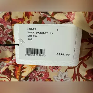 $498 NEW AMUR Nova Paisley Silk Wrap Maxi Skirt Size 4 thumbnail 7