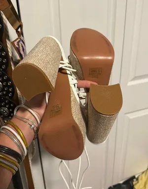 Forever 21 Lace Up Platform Heels thumbnail 6