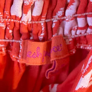 Fresh Produce Riviera Impromptu Dress XL Red Coral Abstract‎ Scroll Smocked USA thumbnail 6