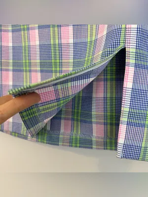 Sunday Best Aritzia Tatiana PInk/Purple/Green Plaid Mini Skirt Size 6 thumbnail 5