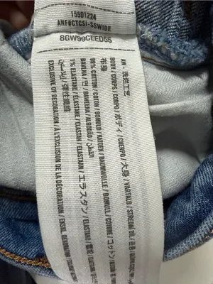 Abercrombie & Fitch 90s Straight Mid‎ Rise Raw Hem 33/16R Minimalist Casual thumbnail 5