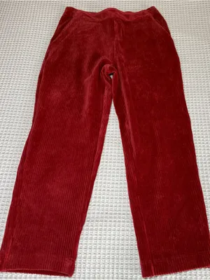 Marine Layer Montreal Soft Wale Corduroy Pants Women Size Medium Red Retro 90’s thumbnail 1