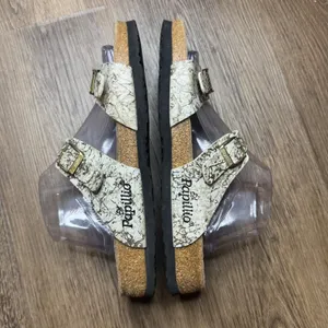 Papillio Women's Sydney Double Strap Sandals Cream Gold Marble Size 42 L11 thumbnail 5