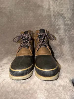 Cherokee Brown Leather and Rubber Duck Boots with Knit Collar thumbnail 2