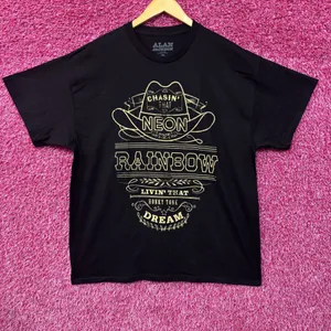 Alan Jackson Chasin' That Neon Rainbow Black T-Shirt XL thumbnail 1