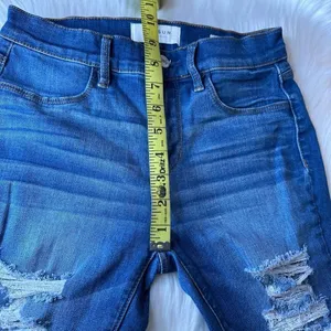 PacSun Perfect Fit Medium Indigo Wash Distressed/ Destroyed Jeggings Size 25 thumbnail 8