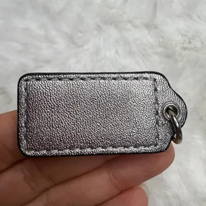 1.5" COACH Silver Fob Bag Charm Hang tag Hangtag thumbnail 2