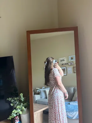 Flower Maxi Dress Pink Size M thumbnail 2
