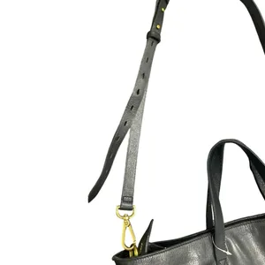 Madewell Zip Top Black Leather Tote Bag Carryall Adjustable Crossbody Minimalist thumbnail 4