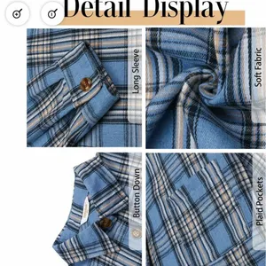 Fantaslook Women's Blue Plaid Button thumbnail 2