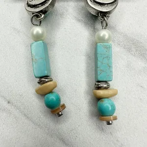 Chico's Jeniece Faux Turquoise Dangle Earrings ✨ thumbnail 9