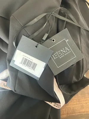 NWD IEENA Mac Duggal [ 2 ] Halter Neck Bow Strap Criss Cross Column Gown #J19 thumbnail 8