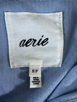 aerie Light Blue Velour Cropped Jacket Sz Small Pockets‎ and Full Zipper thumbnail 4