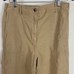 NWT Banana Republic Linen Blend Khaki Utility‎ Ankle Parachute Pants Size Med thumbnail 4