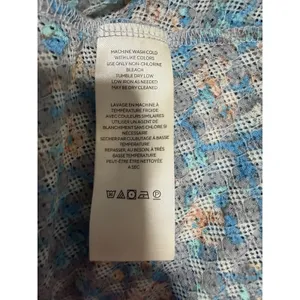 Free People Astra Peasant Top Blue Daisy Floral‎ Print Women's Size Medium thumbnail 12