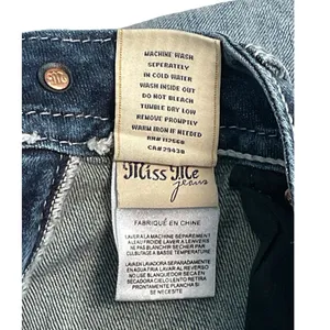Miss Me Y2K Skinny Embellished Medium Wash Saddle Stitch Low Rise Jeans‎ Size 27 thumbnail 8