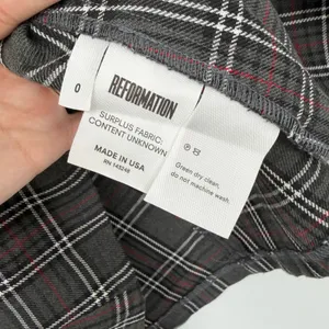 Reformation Plaid Mini Dress Size 0‎ Spaghetti Strap Fit & Flare Preppy Academia thumbnail 4