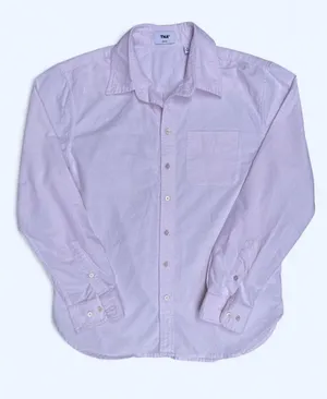 Aritzia TNA Pink Button-Down Shirt in Pink Preppy Classic Capsule Wardrobe Small thumbnail 1