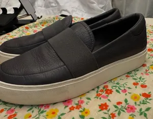 UGG Black Leather Flats thumbnail 1