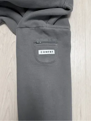 Comfrt Steel Grey Essentials Unisex Zip Kangaroo Pockets Hoodie Sweatshirt Large thumbnail 6