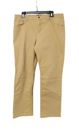 Lauren‎ Jeans Co Ralph Lauren Women's Modern Straight Khaki Tan Pants , 14 thumbnail 1
