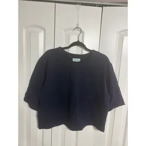 Catalina‎ T-Shirt Vintage Boxy Navy Blue Cropped Short Sleeve Large thumbnail 2
