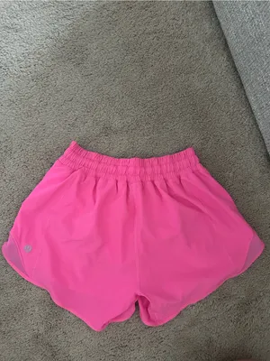 lululemon athletica Women's Bright Pink Layered Running Shorts thumbnail 2
