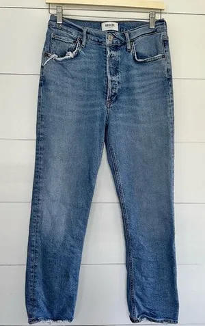Agolde Women’s 27 Riley Crop Button Fly Jeans thumbnail 1