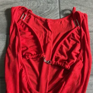 Red mini dress thumbnail 3