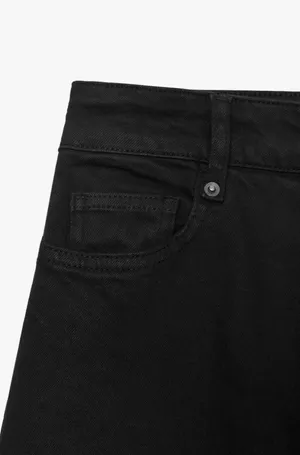 ZARA Black Straight Leg Jeans High-Rise thumbnail 2