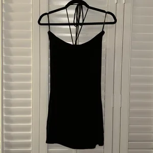 Miss Me Bejeweled Jersey Long Halter Top M thumbnail 2