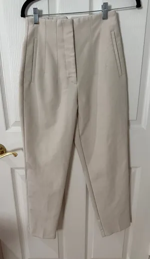 Zara Cream Tailored Trousers small thumbnail 1
