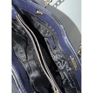 Kate Spade Briar Lane Night Rose Meena Satchel Crossbody Bag Purse Blue Leather thumbnail 7